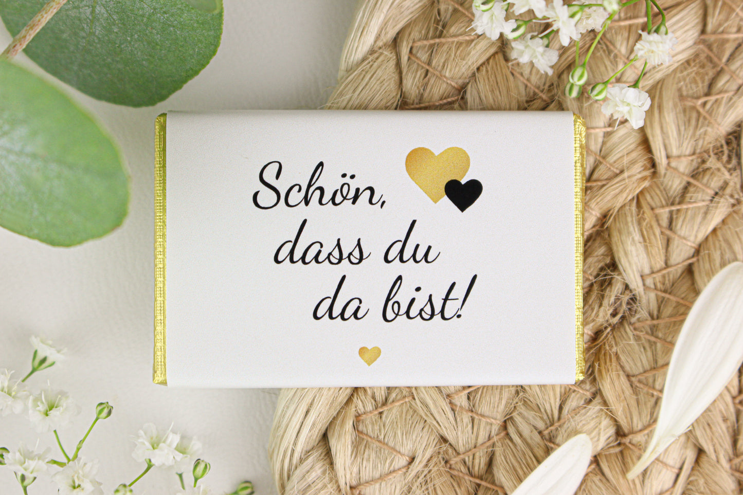 Schokotäfelchen "Schön, dass du da bist!"