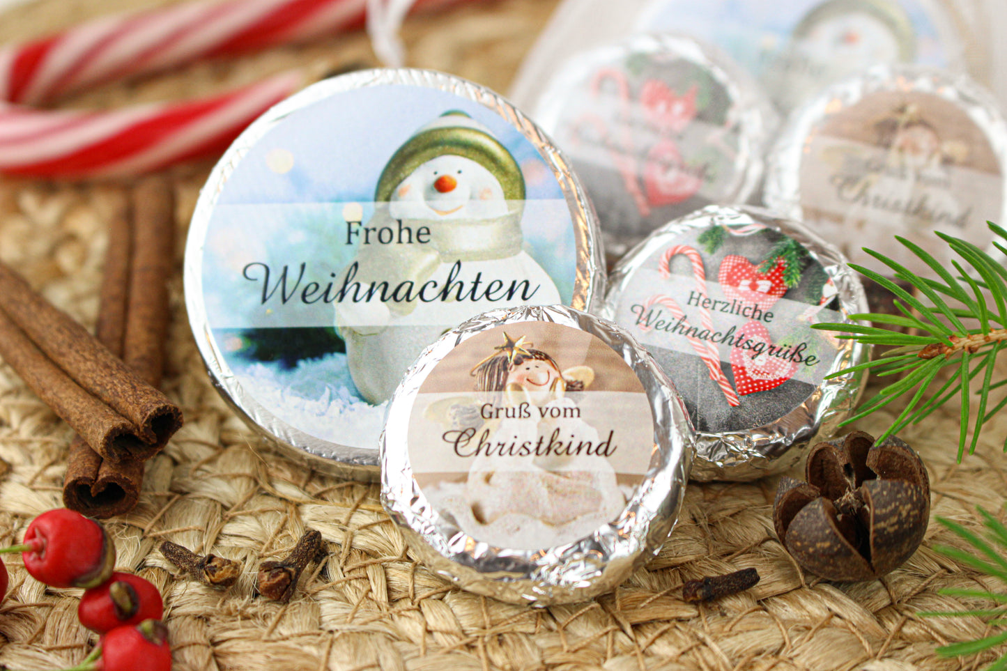 Organzasäckchen "Frohe Weihnachten"
