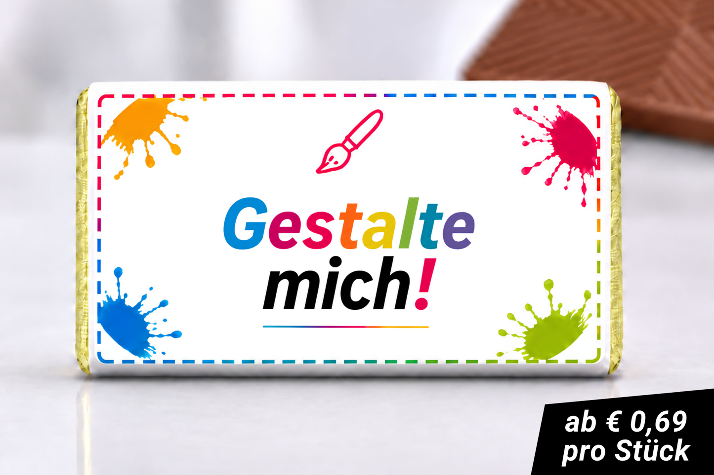 Personalisierte Schokotäfelchen