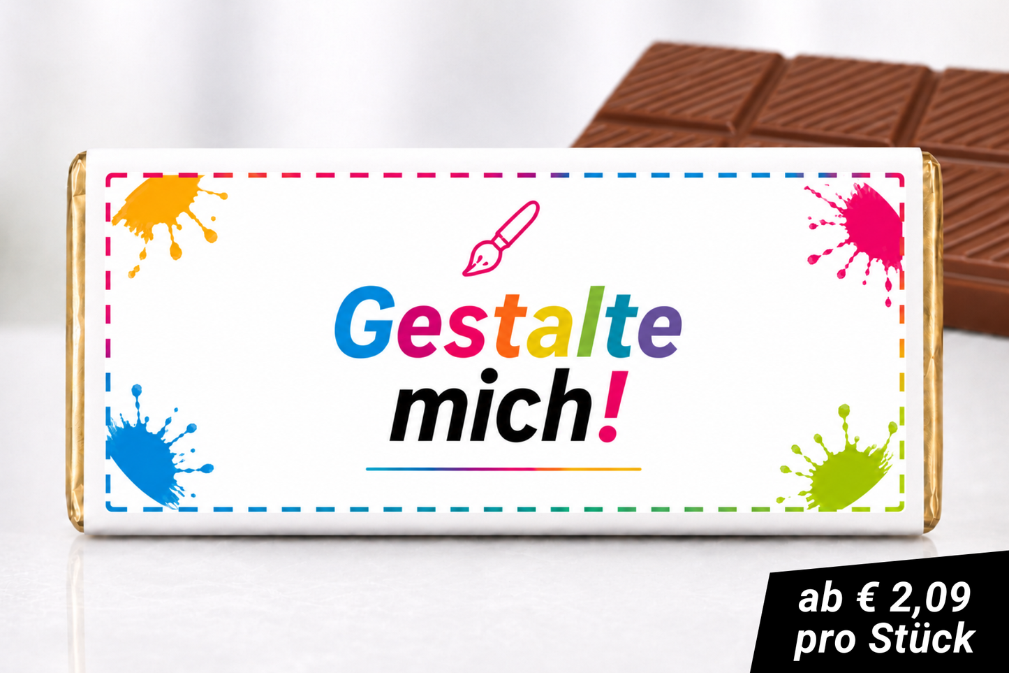 Personalisierte Schokotafel