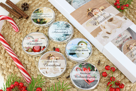 Pralinenschachtel "Gruß vom Christkind"