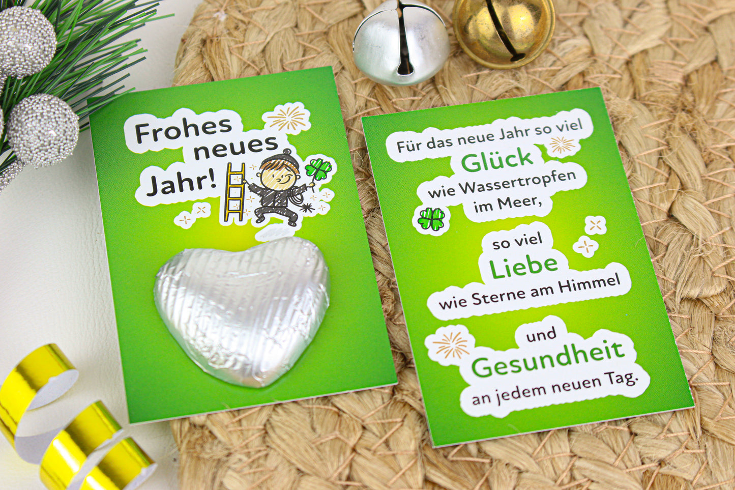Schokokarte "Frohes neues Jahr"