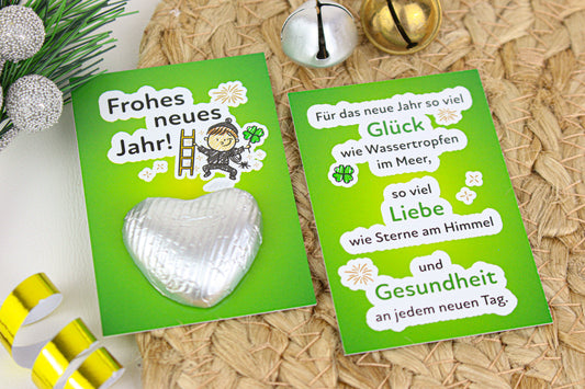 Schokokarte "Frohes neues Jahr"