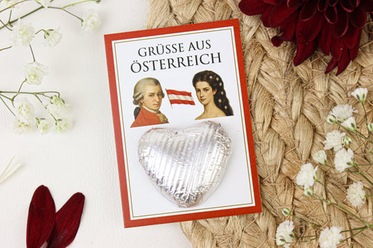 Schokokarte "Grüsse aus Österreich"