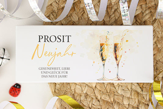 Schokotafel "Prosit Neujahr"