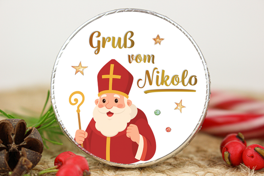 Schokotaler "Gruß vom Nikolo"