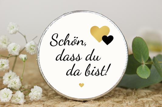 Schokotaler "Schön, dass du da bist!"